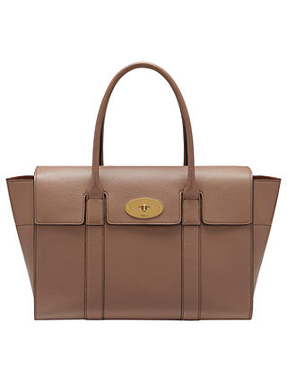 Mulberry Bayswater New Classic Natural Grain Leather Bag, Dark Blush