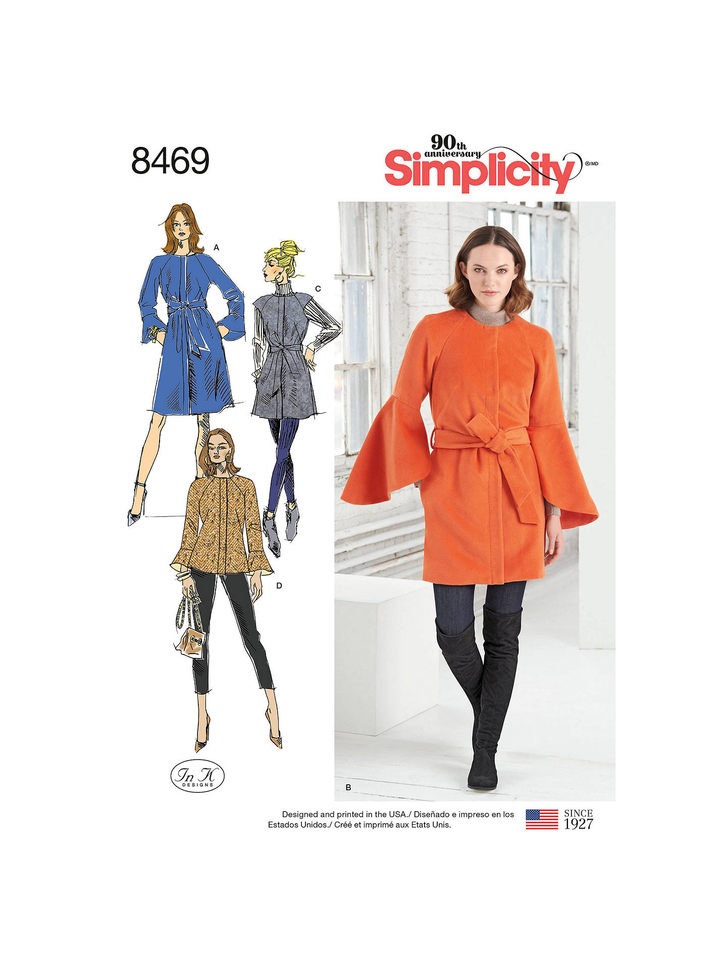 Simplicity Women's Coat and Vest with Length Variations Sewing Pattern ...