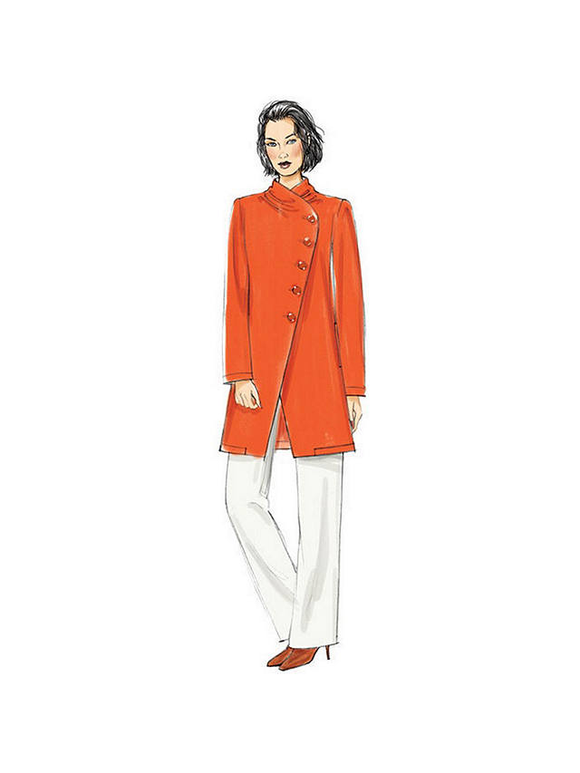 Vogue Easy Misses' Asymmetrical Lined Jacket and Pull-On Trousers Sewing Pattern, 927, 6-14