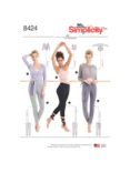 Simplicity Raise The Barre Women's Ballet Top And Leggings Sewing Pattern, 8424