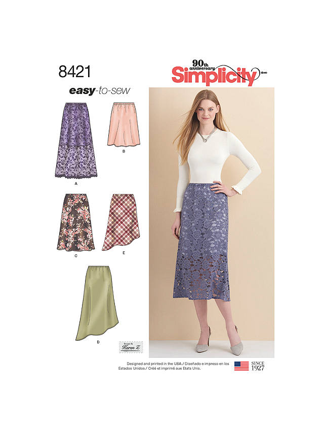 Simplicity Women's Skirt Sewing Pattern, 8421, H5