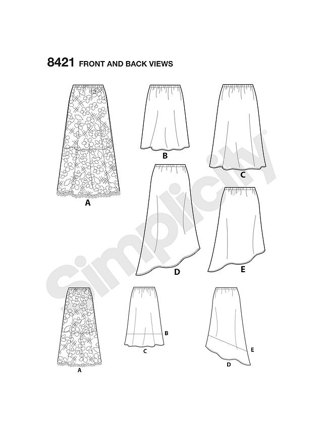 Simplicity Women's Skirt Sewing Pattern, 8421, H5