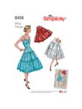 Simplicity Women's Vintage Skirt And Dress Sewing Pattern, 8456