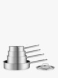 ANYDAY John Lewis & Partners Stainless Steel Pan Set, 4 Piece