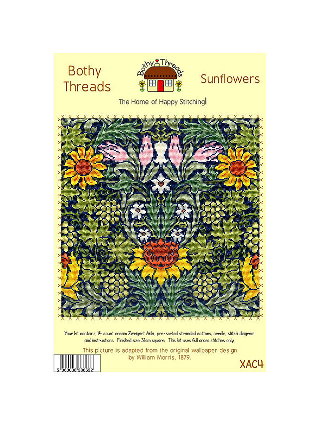 Bothy Threads William Morris Sunflower Cross Stitch Kit