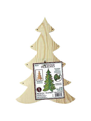 Darice 3D Wooden Christmas Tree Decoration