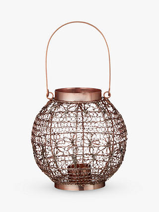 John Lewis & Partners Fusion Wire Small Candle Holder, Copper