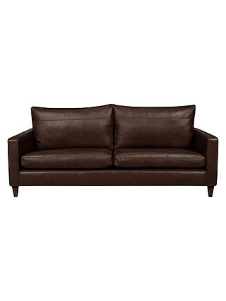 John Lewis & Partners Bailey Leather Grand 4 Seater Sofa, Dark Leg