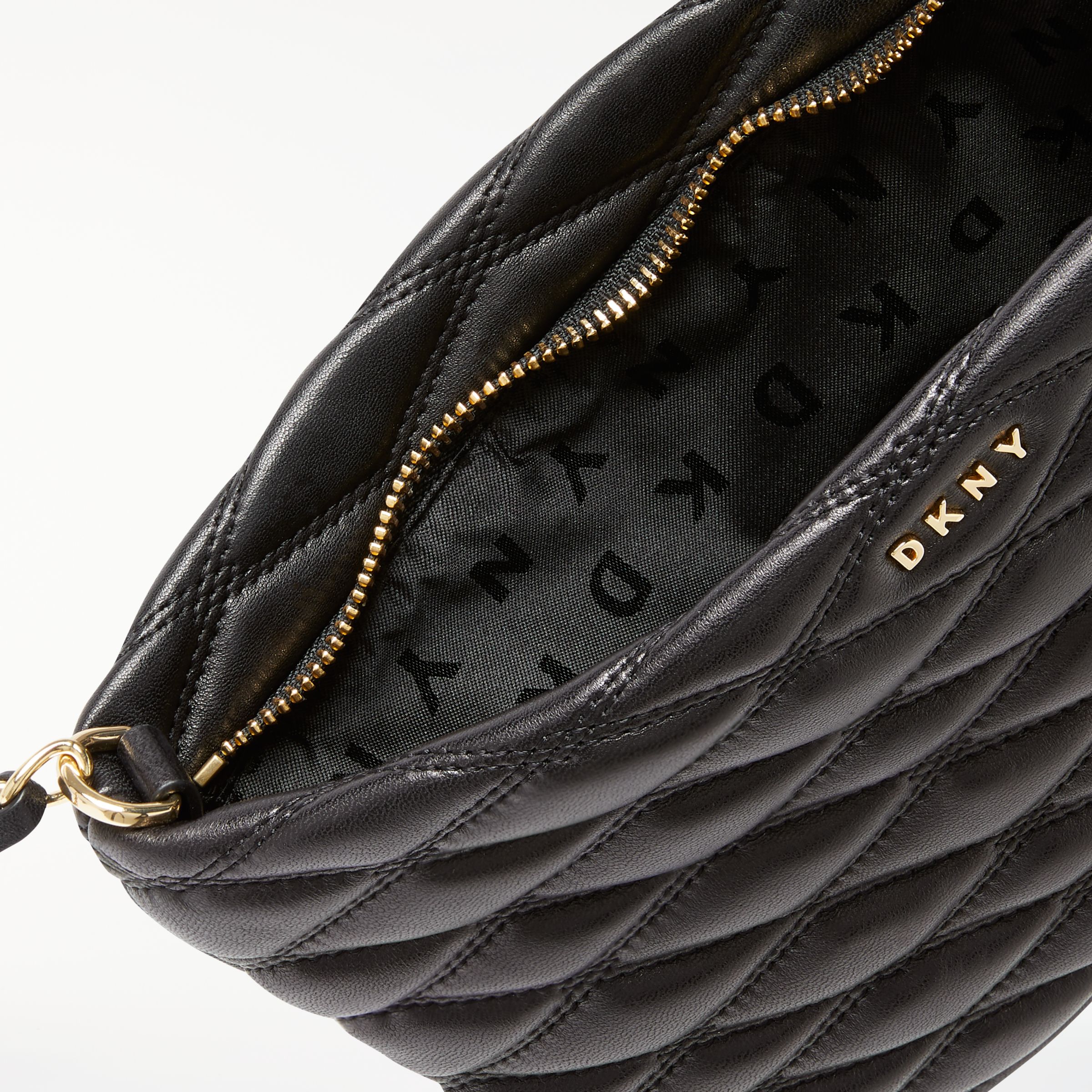 black leather quilted crossbody bag