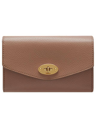 Mulberry Darley Small Classic Grain Leather Wallet, Dark Blush