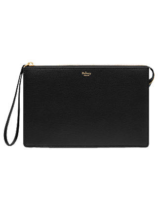 Mulberry Small Classic Grain Leather Pouch Purse, Black