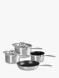 Le Creuset 3-Ply Stainless Steel Saucepans and Frying Pan Set, 4 Pieces