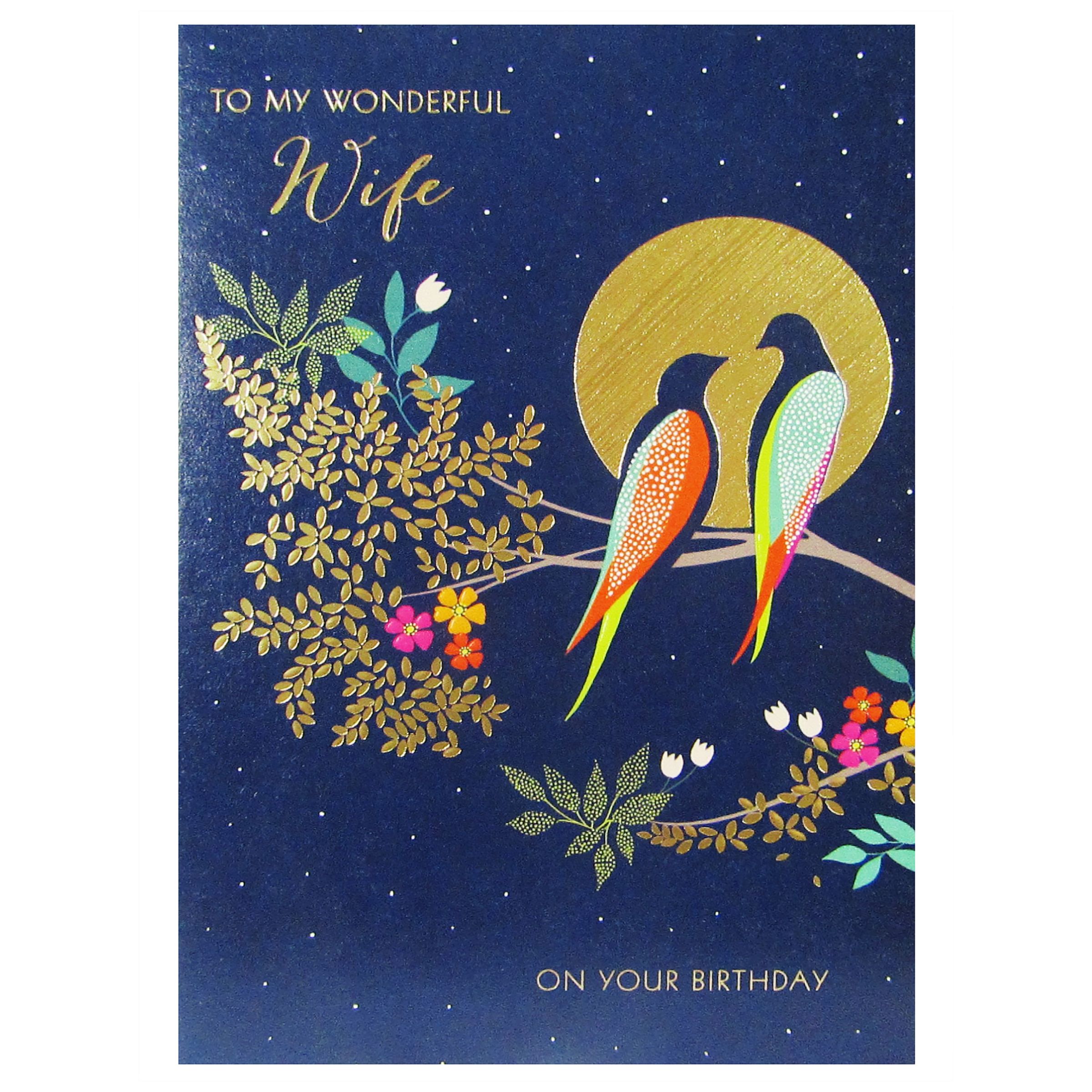 Sara Miller Wonderful Wife Birthday Card