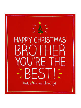 Happy Jackson Brother You're The Best Christmas Card