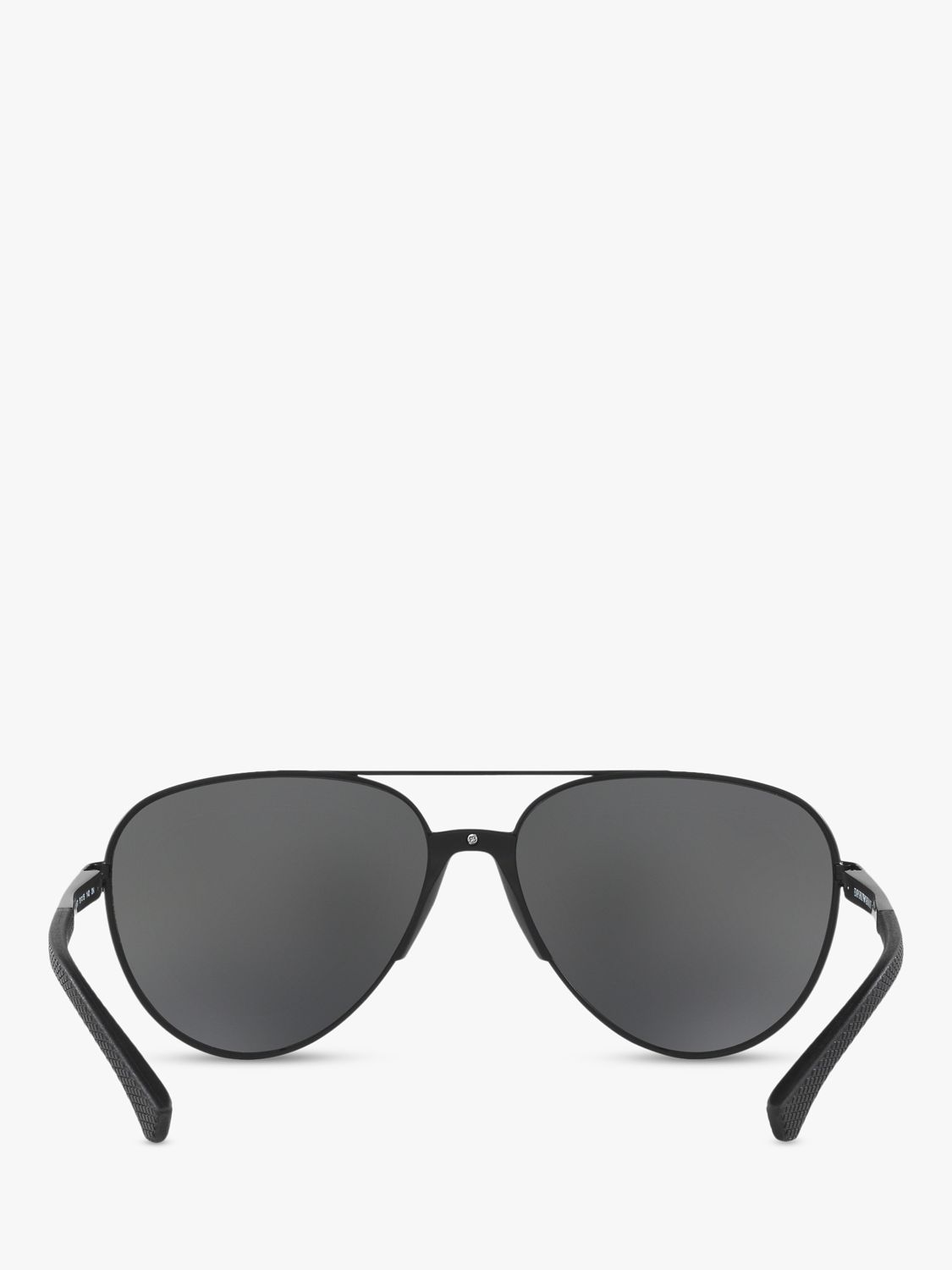 Emporio Armani EA2059 Men's Aviator Sunglasses, Black/Grey at John ...