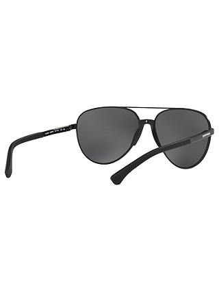 Emporio Armani EA2059 Men's Aviator Sunglasses, Black/Grey