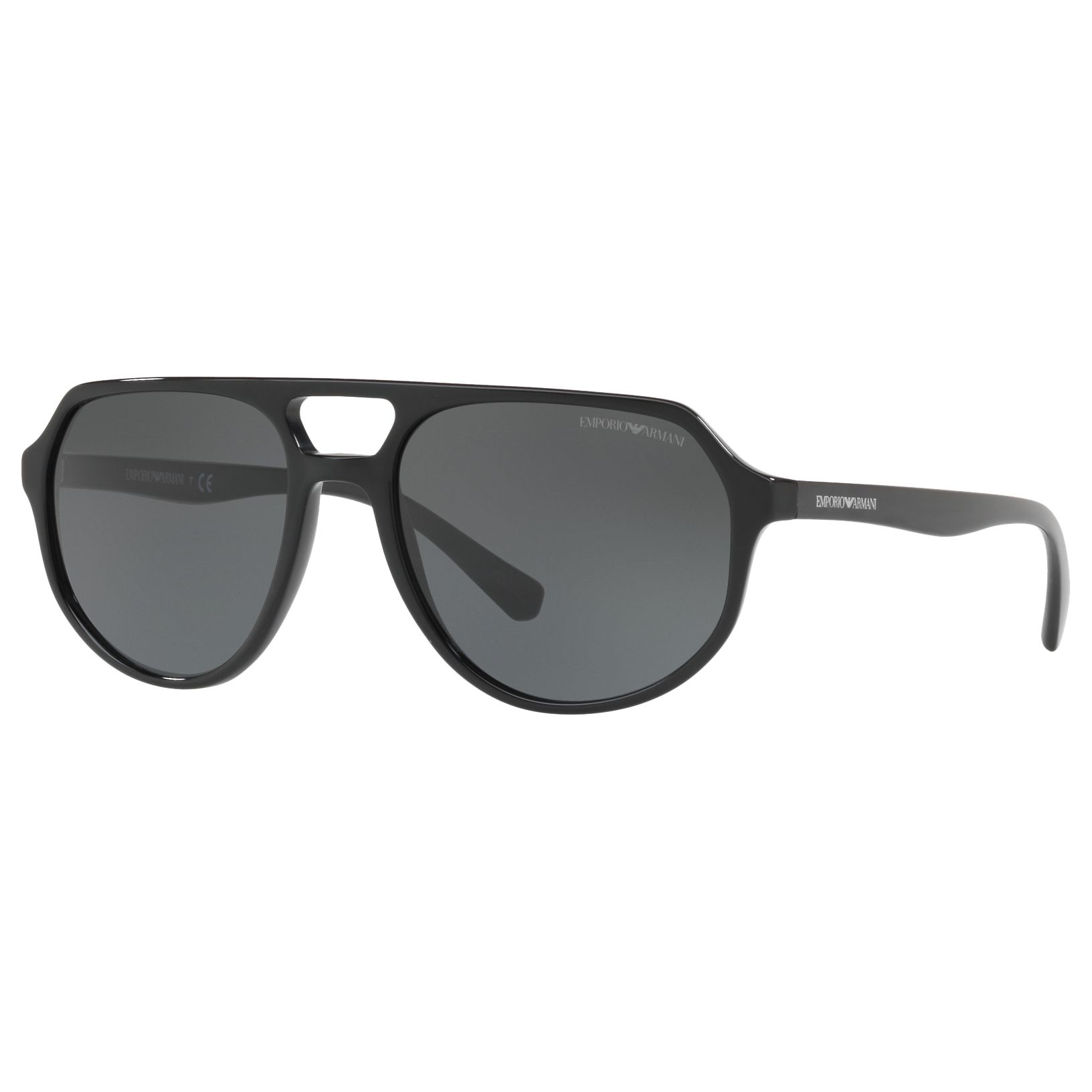 EA4111 Aviator Sunglasses, Black/Grey 