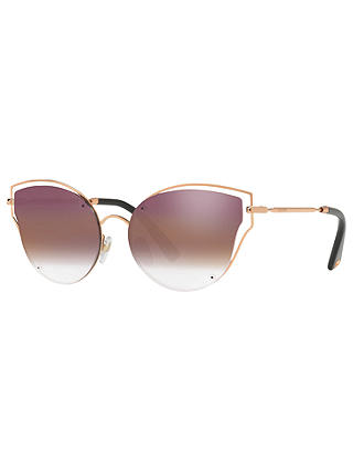 Valentino VA2015 Cat's Eye Sunglasses, Rose Gold/Pink Gradient