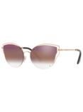 Valentino VA2015 Cat's Eye Sunglasses, Rose Gold/Pink Gradient