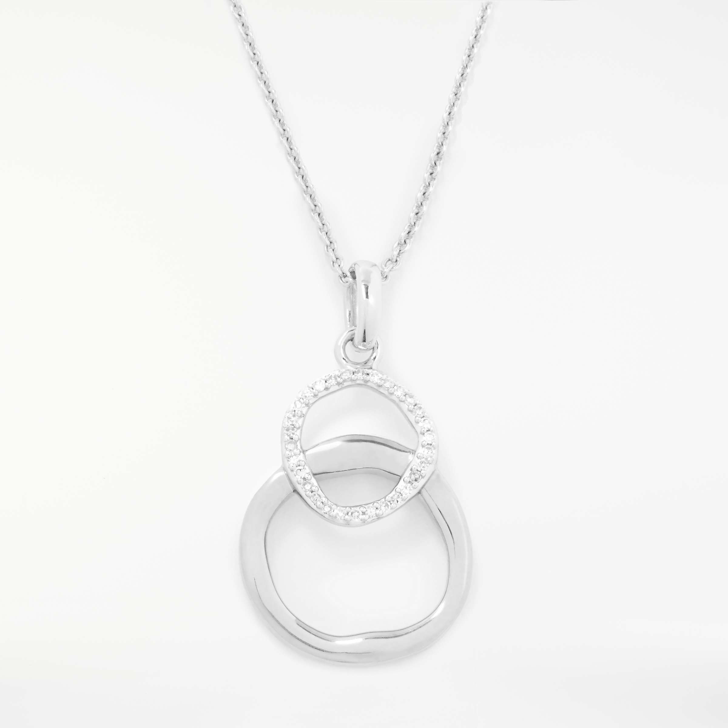 Buy Modern Rarity Diamond Linked Hoop Pendant Necklace Online at johnlewis.com