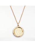 John Lewis Hammered Disc Pendant Necklace, Gold