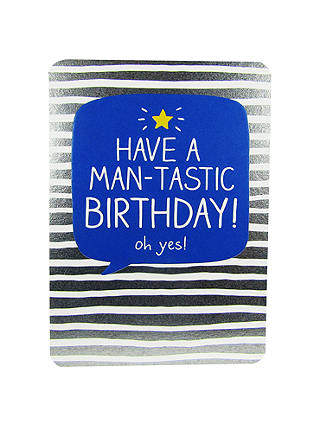 Happy Jackson Man-Tastic Birthday Card