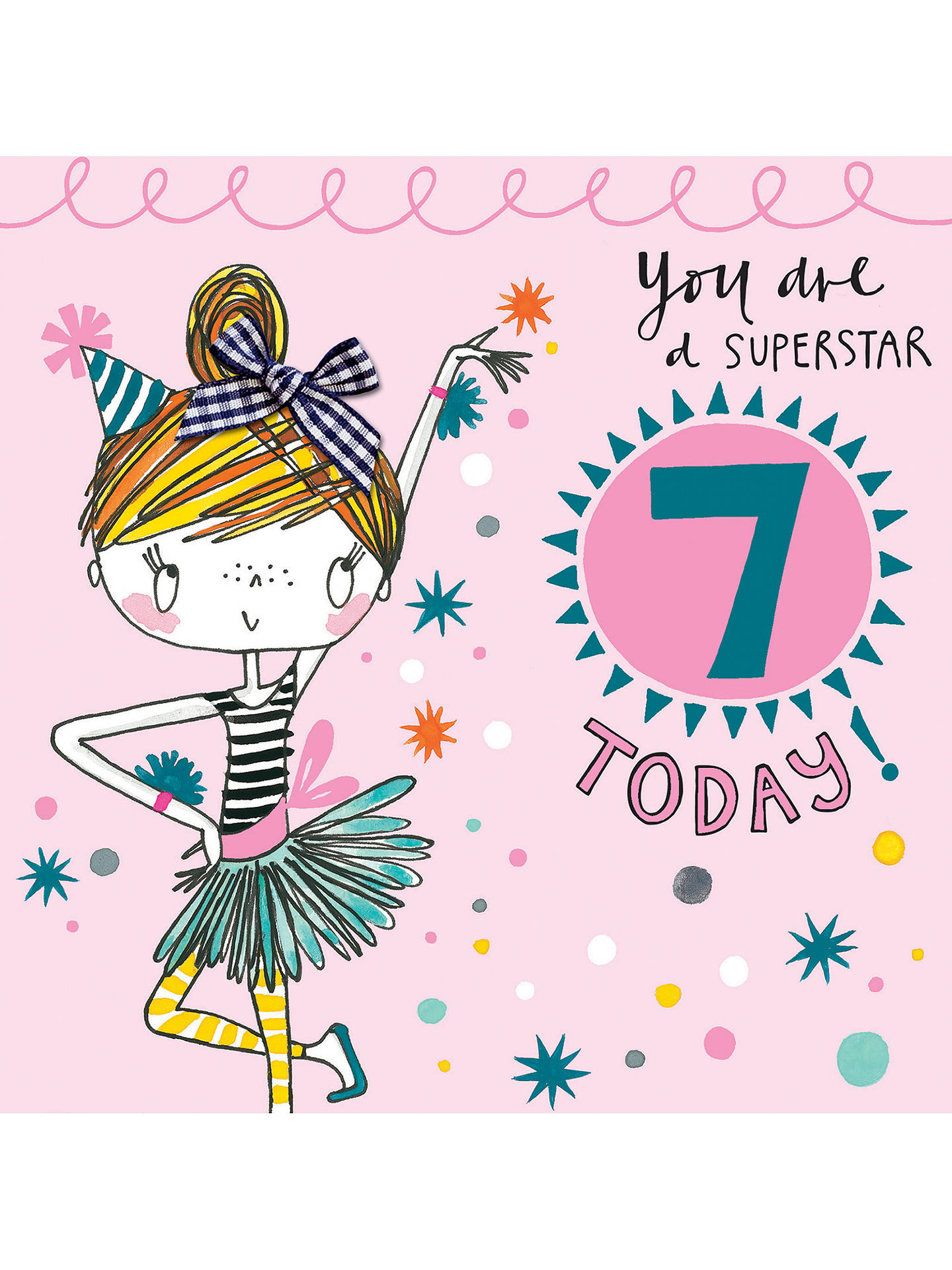 Rachel Ellen Superstar 7 Today Birthday Card at John Lewis & Partners
