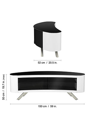 AVF Affinity Premium Bay 1500 Curved TV Stand For TVs Up To 70", Gloss White