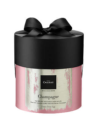 Hotel Chocolat Extra Thick Easter Egg with Champagne Truffles, 395g