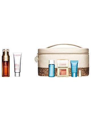 Clarins Double Serum and Beauty Flash Balm with Gift