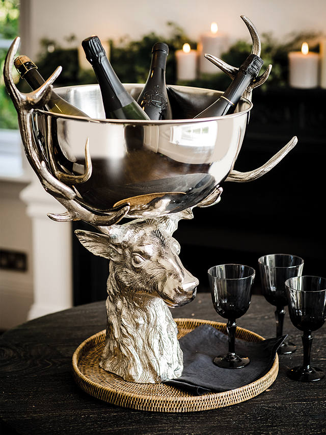Small Culinary Concepts Culinary Concepts Punch Bowl with Stag Stand Champagne Bucket Cooler 