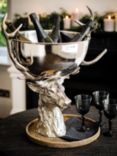 Culinary Concepts Large Stag Head Wine & Champagne Bowl, Silver