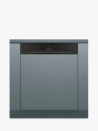 Hotpoint HBC 2B19 Semi-integrated Dishwasher, Black