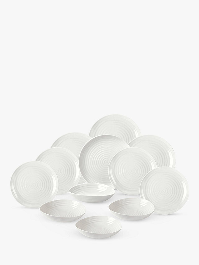 Sophie Conran for Portmeirion Coupe Dinnerware Set, White, 12 Pieces