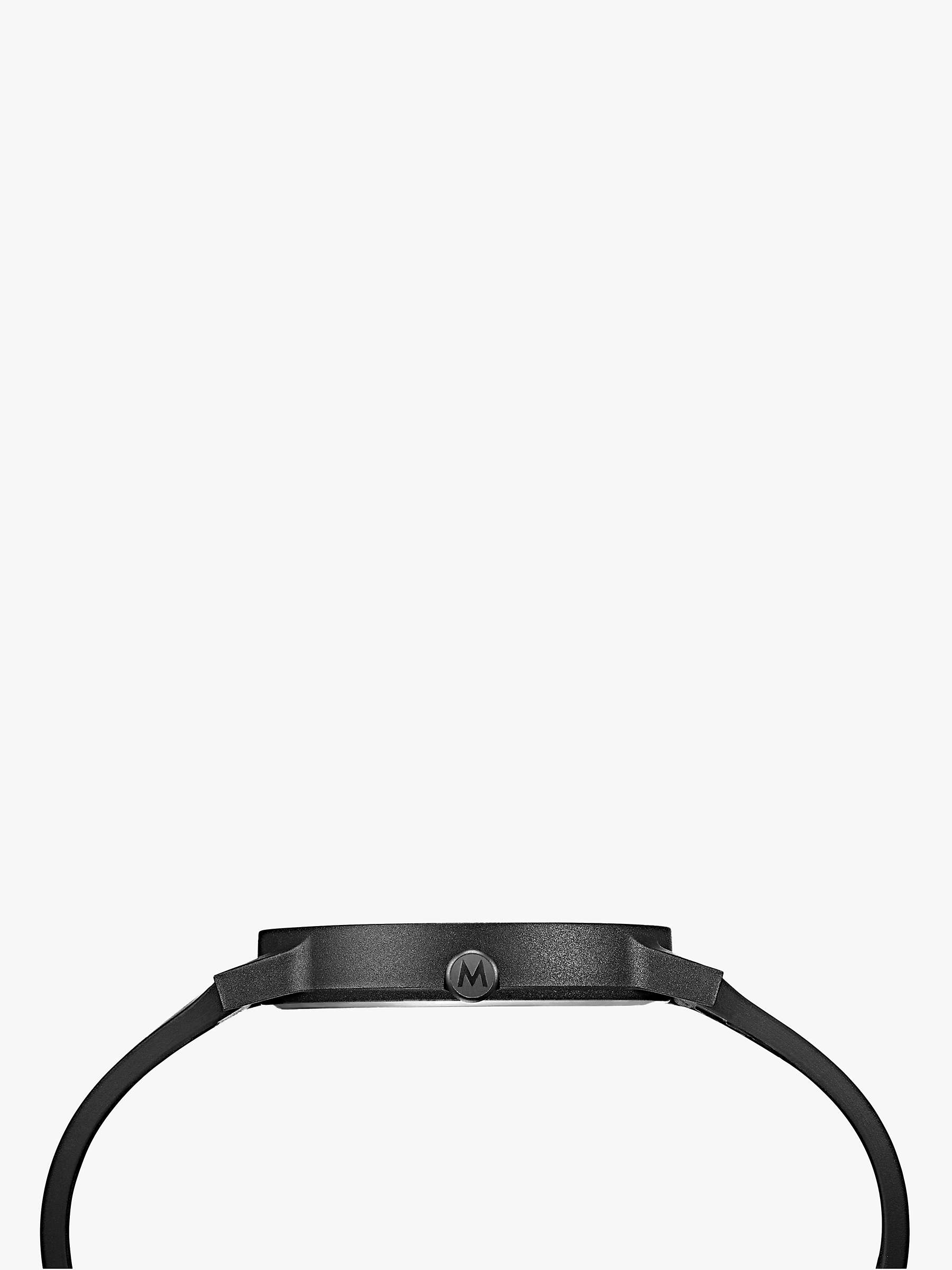 Buy Mondaine Unisex Essence Rubber Strap Watch, Black/White MS1.41110.RB Online at johnlewis.com