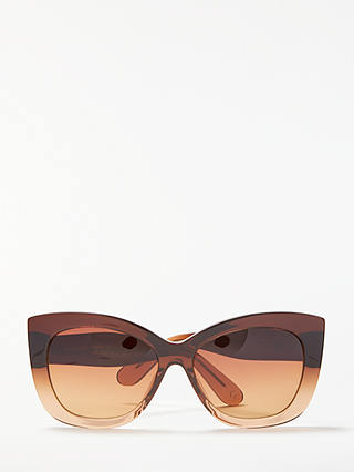 Modern Rarity Cat's Eye Sunglasses, Brown Ombre/Brown Gradient