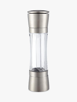 John Lewis & Partners 2-In-1 Stainless Steel Salt and Pepper Mill