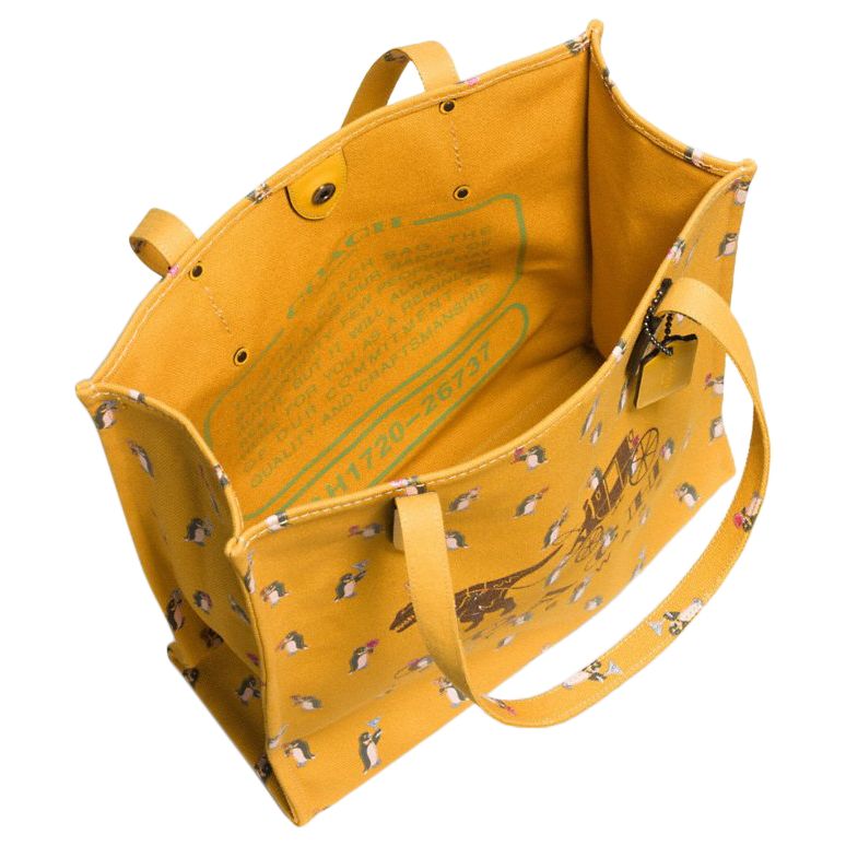 coach tote yellow