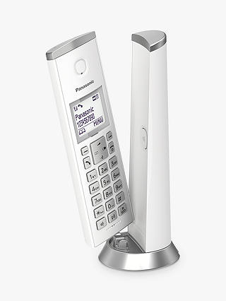 Panasonic KX-TGK222EW Digital Cordless Telephone with 1.5" LCD Screen, Nuisance Call Blocker and Answering Machine, Twin DECT, White