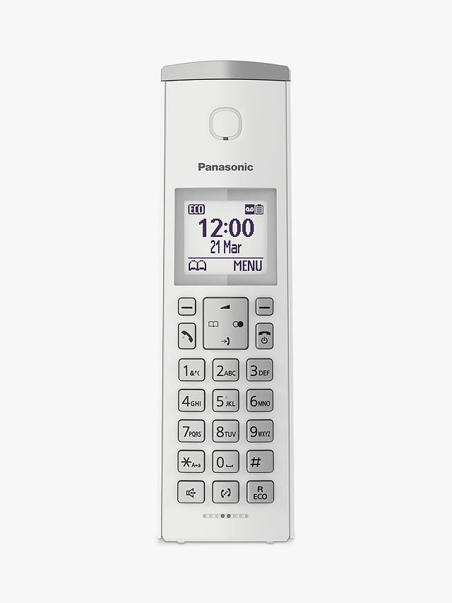 Panasonic KX-TGK222EW Digital Cordless Telephone with 1.5" LCD Screen, Nuisance Call Blocker and Answering Machine, Twin DECT, White