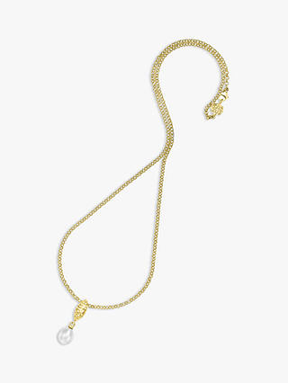 Dower & Hall 18ct Gold Vermeil Pearl Pendant Necklace, Gold