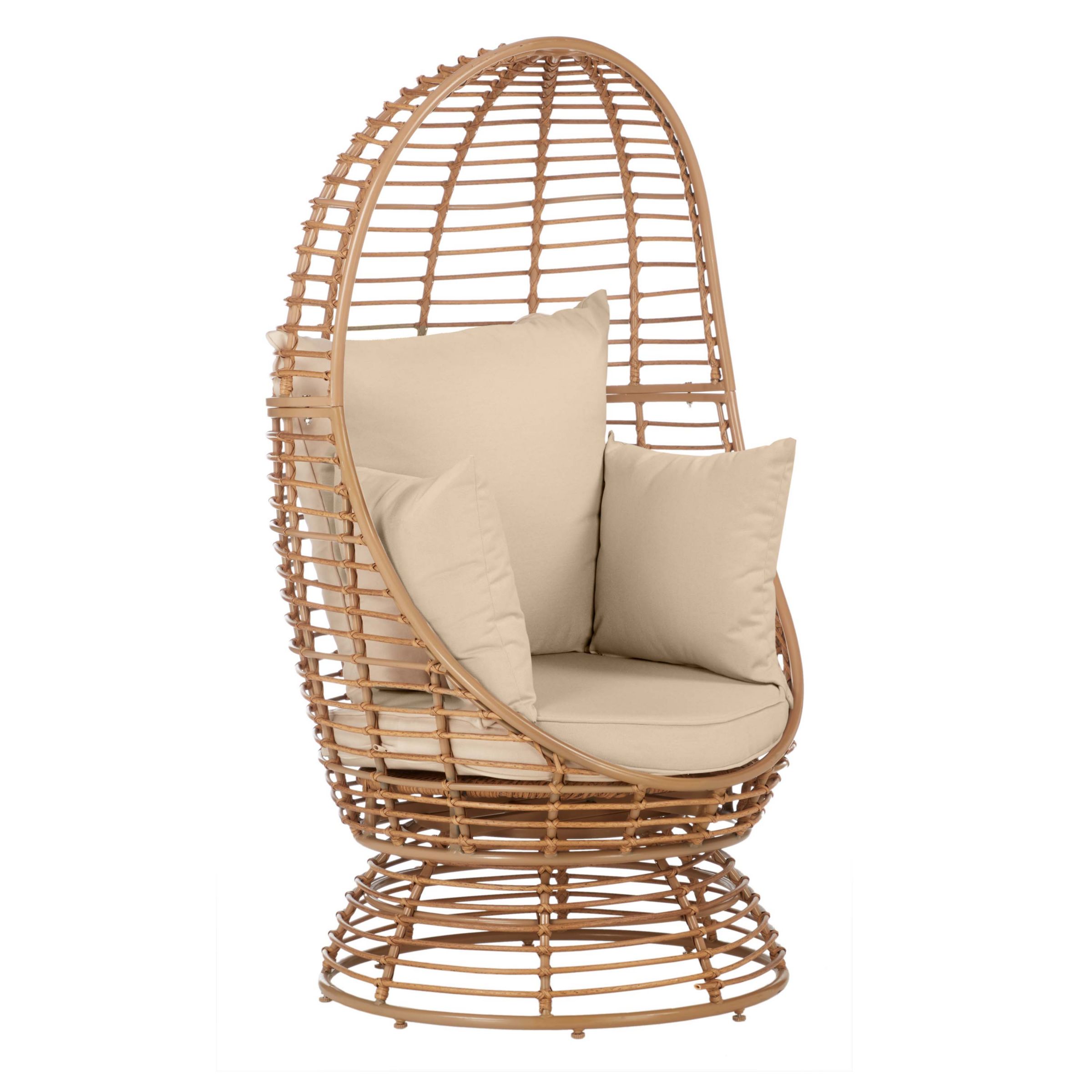 John Lewis & Partners Cabana Swivel Pod Garden Chair, Natural at John