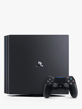 Sony PlayStation 4 Pro Console, 1TB, with DualShock 4 Controller, Jet Black