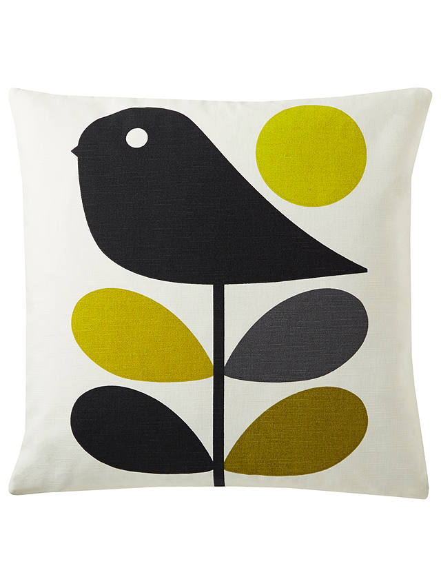 Orla Kiely Early Bird Cushion, Yellow, 45 x 45cm