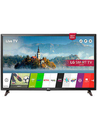 LG 32LJ610V LED Full HD 1080p Smart TV, 32" with Freesat HD & Freeview Play, Black Metallic