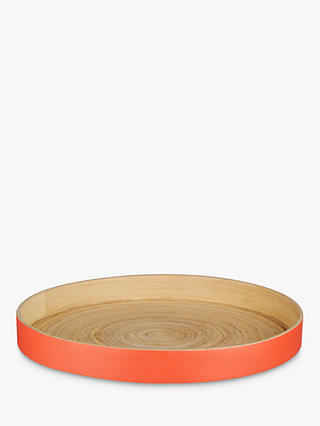 House by John Lewis Bamboo Tray, Natural, Dia.35cm