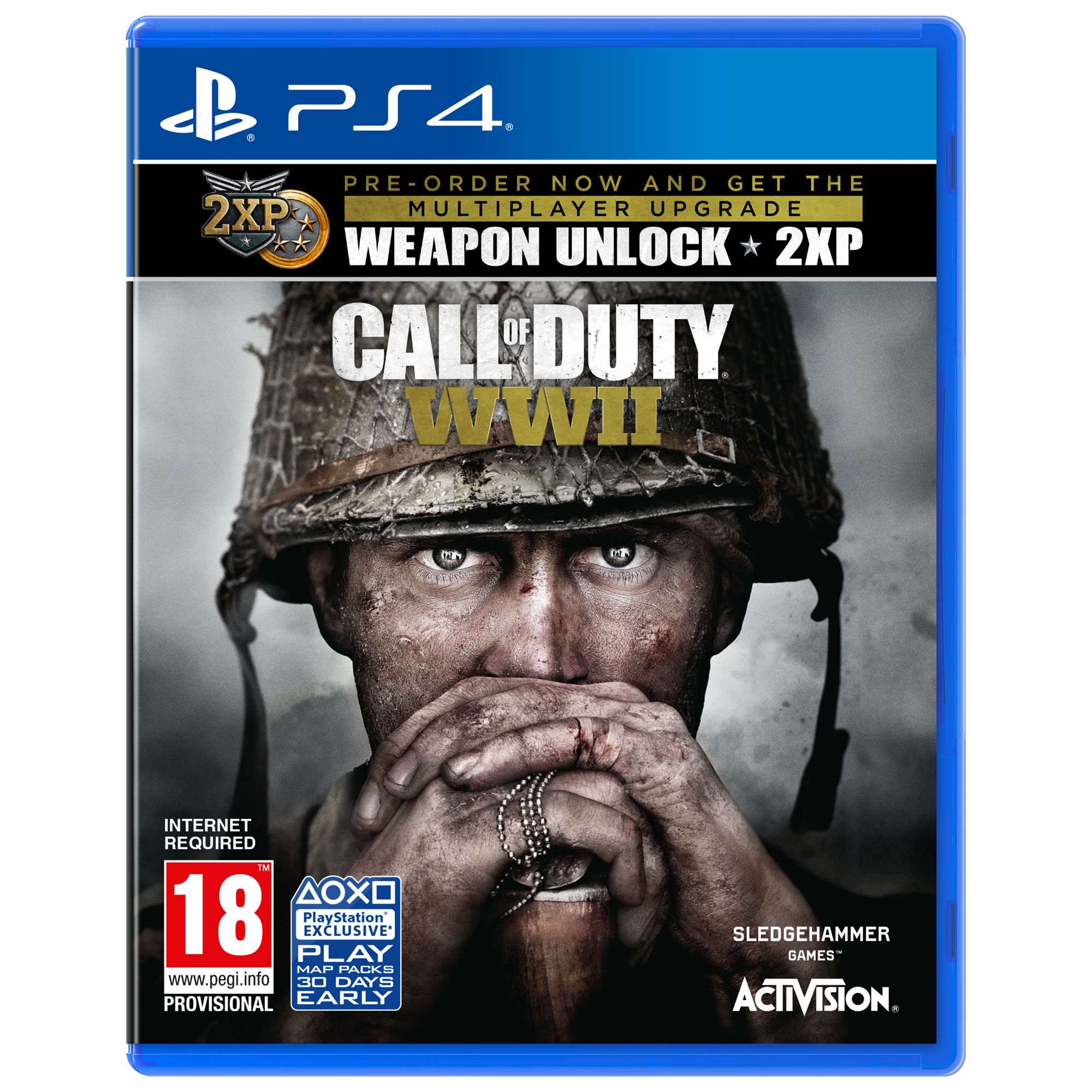 PlayStation 4 Slim Console, 500GB, DualShock 4 Controller and Call of Duty: WWII game, with