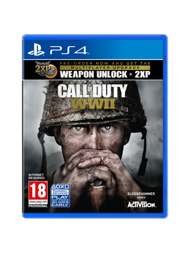 Sony PlayStation 4 Slim Console, 500GB, DualShock 4 Controller and Call of  Duty: WWII game, with