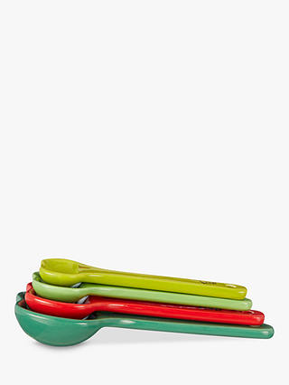 John Lewis & Partners Five-A-Day Apple Nesting Measuring Spoons, Assorted, Set of 4
