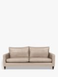 John Lewis Bailey Grand 4 Seater Leather Sofa, Dark Leg, Nature Putty